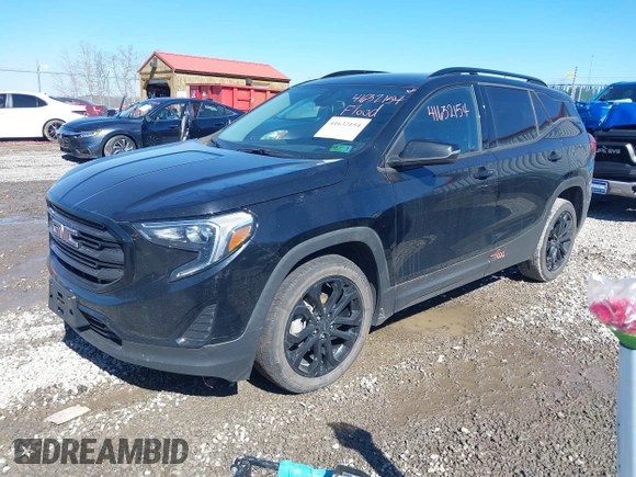 2020 GMC Terrain SLE with VIN 3GKALMEV5LL343244, listed as a IAAI auction lot 41632154 with 93,454 mi miles. Bid and sale history available at carsss.com. Image 2.