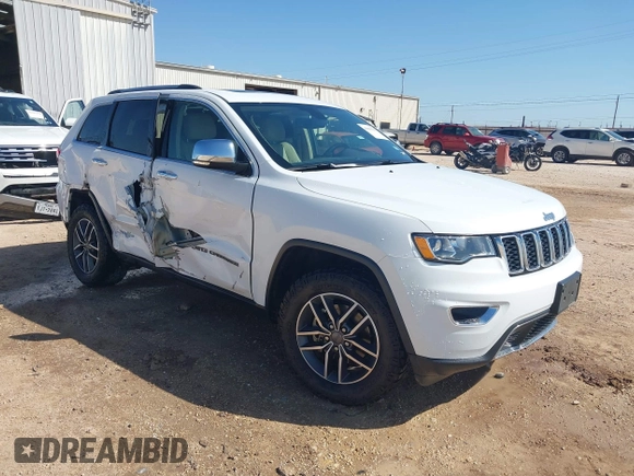 2020 Jeep Grand Cherokee Limited X with VIN 1C4RJFBG0LC417980, listed as a IAAI auction lot 41996543 with 58,281 mi miles and . Bid and sale history available at DreamBid. Image 1.