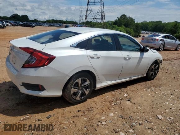 2020 Honda Civic LX z VIN 2HGFC2F64LH592299, wystawiony jako Copart lot #57040525 z przebiegiem 154 093 mil mil oraz Szkoda całkowita • Salvage title. Historia ofert i sprzedaży dostępna na DreamBid. Obrazek 3.
