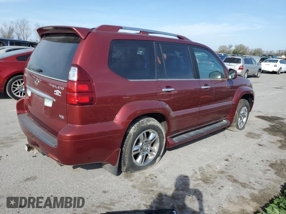 2008 Lexus GX 470 z VIN JTJBT20X680157761, wystawiony jako Copart lot #44955494 z przebiegiem 147 282 mil mil oraz Czysty tytuł • Clean title. Historia ofert i sprzedaży dostępna na DreamBid. Obrazek 3.