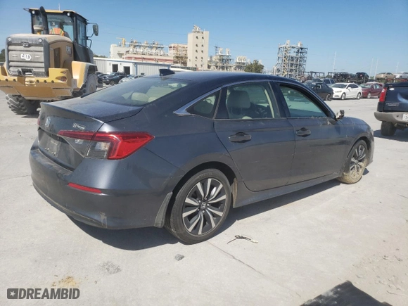 2022 Honda Civic Sedan EX with VIN JHMFE1F72NX010161, listed as a Copart auction lot 76396014 with NaN miles and Salvage Title. Bid and sale history available at carsss.com. Image 3.