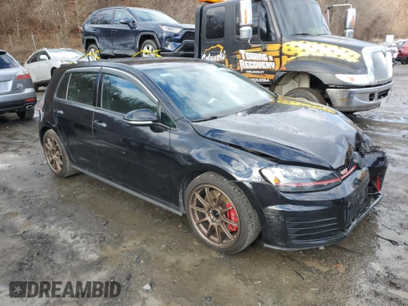 2017 Volkswagen Golf GTI Autobahn with VIN 3VW547AU8HM061459, listed as a Copart auction lot 81270054 with 99,438 mi miles and Salvage Title. Bid and sale history available at carsss.com. Image 4.