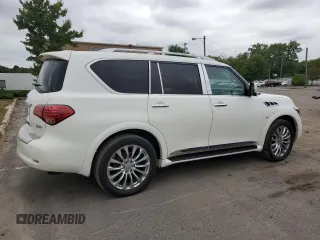 2016 Infiniti QX80 with VIN JN8AZ2NCXG9401865, listed as a Copart auction lot 70574004 with 111,335 mi miles and Salvage Title. Bid and sale history available at DreamBid. Image 3.