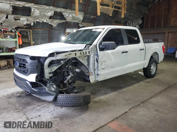 2022 Ford F-150 XL with VIN 1FTFW1E57NKD28966, listed as a Copart auction lot 55878125 with 77,121 mi miles and Salvage title. Bid and sale history available at DreamBid. Image 1.