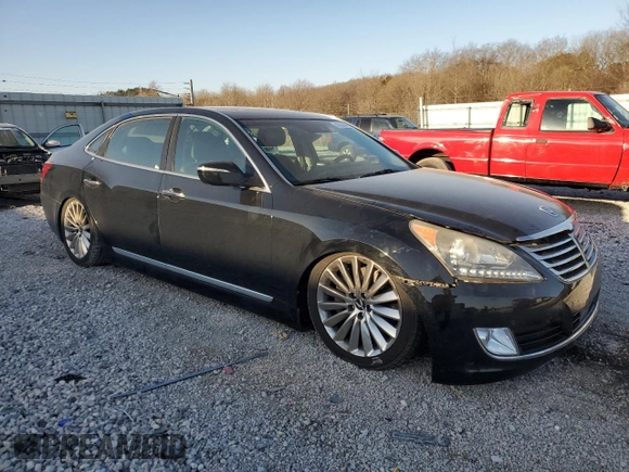 2016 Hyundai Equus Ultimate with VIN KMHGH4JH2GU101008, listed as a Copart auction lot 48182445 with 110,423 mi miles and Salvage Title. Bid and sale history available at DreamBid. Image 4.