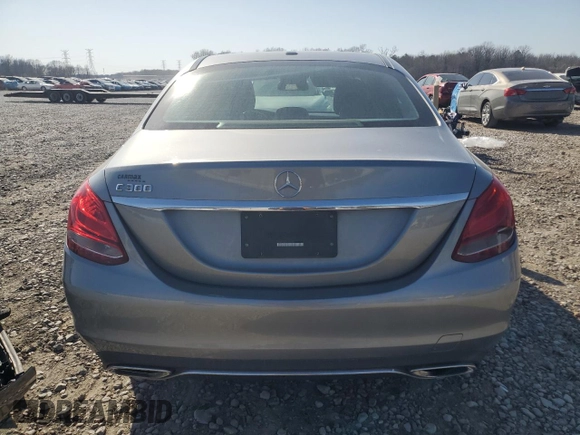 2016 Mercedes-Benz C 300 with VIN 55SWF4JB2GU166000, listed as a Copart auction lot 48719765 with 76,437 mi miles and Salvage Title. Bid and sale history available at carsss.com. Image 6.