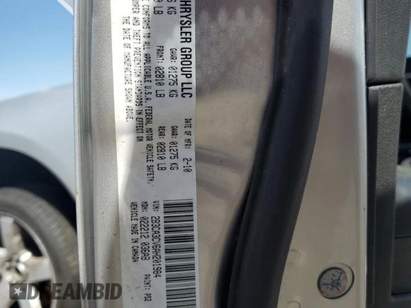 2010 Dodge Charger SXT with VIN 2B3CA3CV6AH201984, listed as a Copart auction lot 54737805 with Not Provided miles and Salvage Title. Bid and sale history available at carsss.com. Image 13.