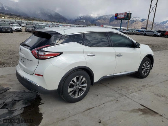 2015 Nissan Murano SL with VIN 5N1AZ2MH9FN264038, listed as a Copart auction lot 51500765 with 65,191 mi miles and Salvage Title. Bid and sale history available at carsss.com. Image 3.