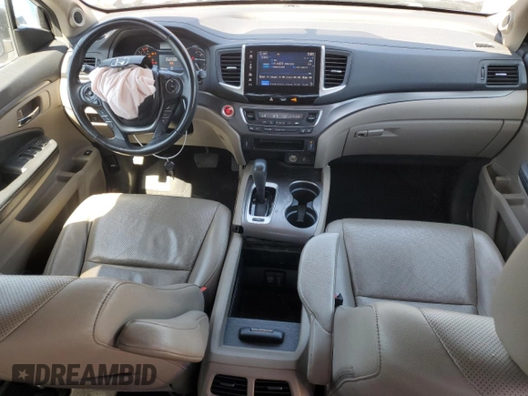 2017 Honda Ridgeline RTL-T with VIN 5FPYK2F6XHB004078, listed as a Copart auction lot 53120405 with 109,313 mi miles and Salvage title. Bid and sale history available at DreamBid. Image 8.