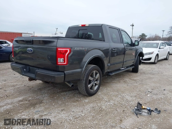 2015 Ford F-150 XLT with VIN 1FTEW1EG8FFC72205, listed as a IAAI auction lot 41971267 with 166,068 mi miles. Bid and sale history available at carsss.com. Image 4.