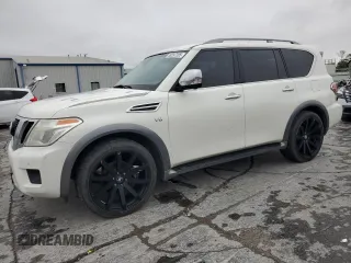 2017 Nissan Armada Platinum with VIN JN8AY2NF5H9301879, listed as a Copart auction lot 59297285 with 134,730 mi miles and Clean title. Bid and sale history available at DreamBid. Image 1.