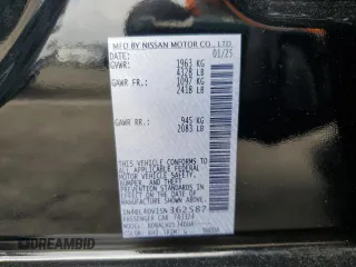 2025 Nissan Altima SV with VIN 1N4BL4DV1SN362587, listed as a Copart auction lot 54373685 with 4,875 mi miles and Clean Title. Bid and sale history available at DreamBid. Image 13.