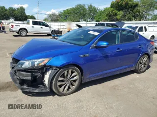 2014 Kia Optima SX Turbo with VIN 5XXGR4A69EG317537, listed as a Copart auction lot 63188875 with 122,788 mi miles and Salvage title. Bid and sale history available at DreamBid. Image 1.