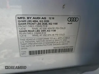 2017 Audi Q3 Premium z VIN WA1ECCFS8HR012695, wystawiony jako Copart lot #56799415 z przebiegiem 182 515 mil mil oraz Czysty tytuł • Clean title. Historia ofert i sprzedaży dostępna na DreamBid. Obrazek 13.