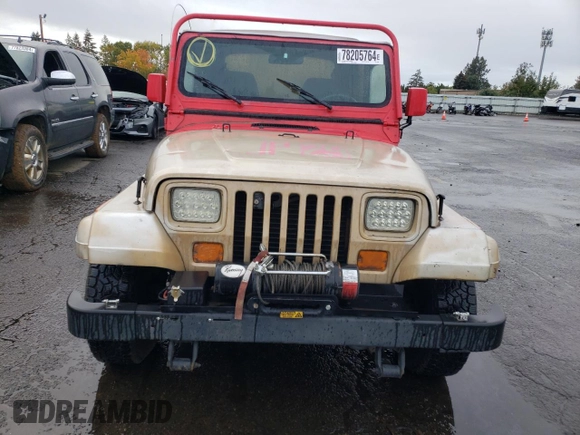 1993 Jeep Wrangler with VIN 1J4FY29S4PP227609, listed as a Copart auction lot 78205764 with 197,549 mi miles and Salvage Title. Bid and sale history available at carsss.com. Image 5.