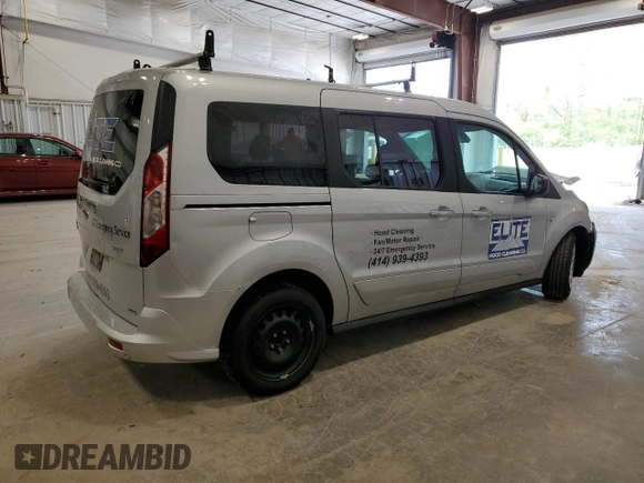 2019 Ford Transit Connect XLT with VIN NM0GE9F23K1406216, listed as a Copart auction lot 58146145 with 105,015 mi miles and Non repairable. Bid and sale history available at DreamBid. Image 3.