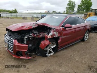2018 Audi A5 Sportback Premium Plus with VIN WAUENCF54JA006730, listed as a Copart auction lot 57540973 with 87,756 mi miles. Bid and sale history available at carsss.com. Image 1.