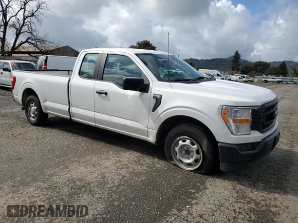 2022 Ford F-150 XL with VIN 1FTEX1CP0NKD24934, listed as a Copart auction lot 47757995 with 112,572 mi miles and Salvage title. Bid and sale history available at DreamBid. Image 4.