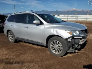 2013 Nissan Pathfinder SV with VIN 5N1AR2MM3DC641758, listed as a Copart auction lot 59859445 with 84,677 mi miles and Salvage title. Bid and sale history available at DreamBid. Image 4.