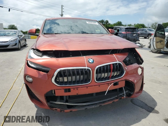 2018 BMW X2 sDrive28i with VIN WBXYJ3C37JEJ75554, listed as a Copart auction lot 58845425 with 90,110 mi miles and Salvage title. Bid and sale history available at DreamBid. Image 5.