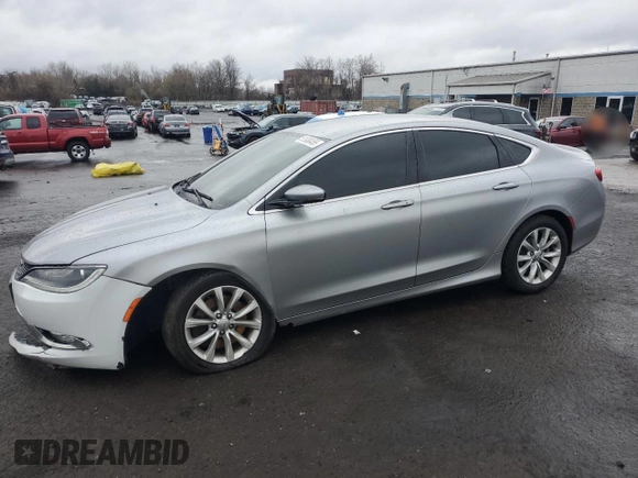 2015 Chrysler 200 C with VIN 1C3CCCCG7FN647042, listed as a Copart auction lot 51930455 with 148,966 mi miles and Salvage Title. Bid and sale history available at carsss.com. Image 1.