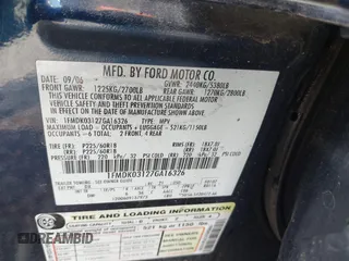 2007 Ford Freestyle Limited z VIN 1FMDK03127GA16326, wystawiony jako IAAI lot #42025454 z przebiegiem 200 664 mil mil oraz . Historia ofert i sprzedaży dostępna na DreamBid. Obrazek 9.