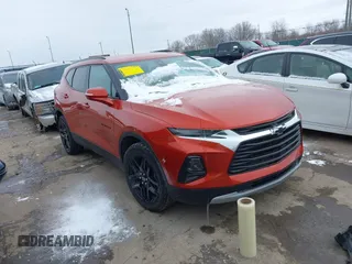 2021 Chevrolet Blazer LT z VIN 3GNKBHRS0MS513826, wystawiony jako IAAI lot #41597140 z przebiegiem 60 538 mil mil oraz . Historia ofert i sprzedaży dostępna na DreamBid. Obrazek 1.