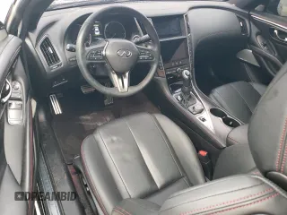 2022 Infiniti Q60 Red Sport 400 with VIN JN1FV7LL2NM681081, listed as a Copart auction lot 83412034 with 11,238 mi miles and Salvage title. Bid and sale history available at DreamBid. Image 8.