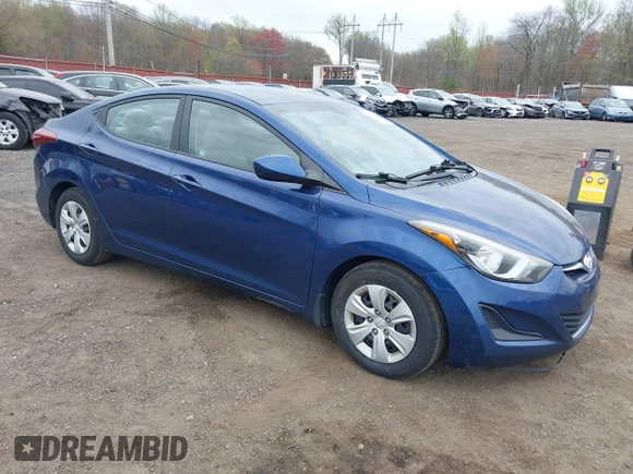 2016 Hyundai Elantra SE with VIN 5NPDH4AE5GH776391, listed as a IAAI auction lot 42082839 with 123,820 mi miles and . Bid and sale history available at DreamBid. Image 1.