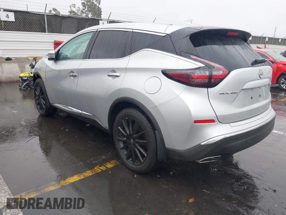 2024 Nissan Murano SL with VIN 5N1AZ2CJXRC101130, listed as a IAAI auction lot 41490382 with 1,022 mi miles. Bid and sale history available at carsss.com. Image 3.