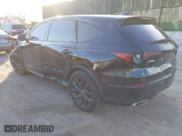 2024 Acura MDX w/A-Spec Package with VIN 5J8YE1H01RL024660, listed as a IAAI auction lot 41586135 with 5,075 mi miles. Bid and sale history available at carsss.com. Image 3.