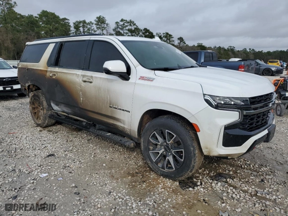 2022 Chevrolet Suburban Z71 with VIN 1GNSKDKD2NR123609, listed as a Copart auction lot 45207735 with 0 mi miles and Non Repairable. Bid and sale history available at carsss.com. Image 4.