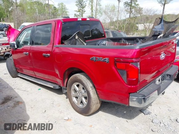 2024 Ford F-150 XLT with VIN 1FTFW3LD8RFA31497, listed as a IAAI auction lot 41941063 with 1 mi miles. Bid and sale history available at carsss.com. Image 3.