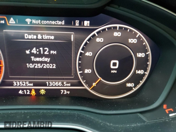 2020 Audi Q5 Premium Plus with VIN WA1BNAFY8L2037507, listed as a Copart auction lot 64970992 with 33,525 mi miles. Bid and sale history available at carsss.com. Image 8.