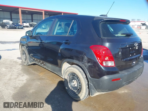 2015 Chevrolet Trax LS with VIN KL7CJKSBXFB068806, listed as a IAAI auction lot 41680339 with 129,882 mi miles. Bid and sale history available at carsss.com. Image 3.