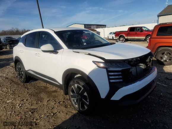 2025 Nissan Kicks SV with VIN 3N8AP6CB3SL312825, listed as a Copart auction lot 81908834 with 1,128 mi miles and Salvage Title. Bid and sale history available at carsss.com. Image 4.
