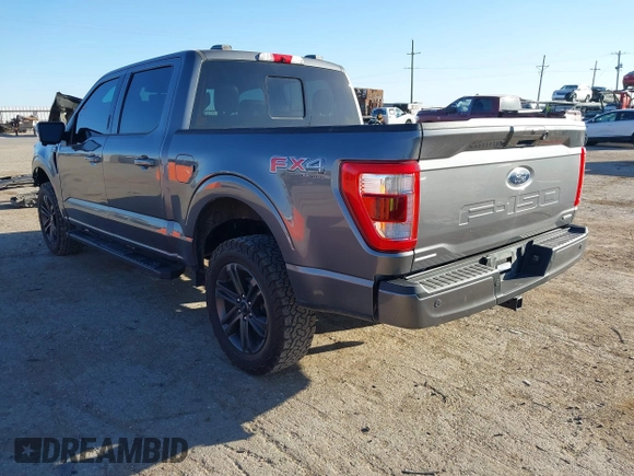 2021 Ford F-150 XL with VIN 1FTFW1E8XMFB77980, listed as a IAAI auction lot 41695579 with 42,802 mi miles. Bid and sale history available at carsss.com. Image 3.