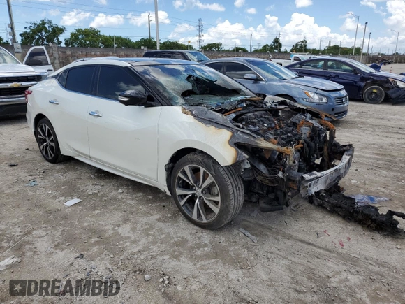2017 Nissan Maxima SV with VIN 1N4AA6AP8HC436045, listed as a Copart auction lot 55585533 with Not Provided miles and Non Repairable. Bid and sale history available at carsss.com. Image 4.