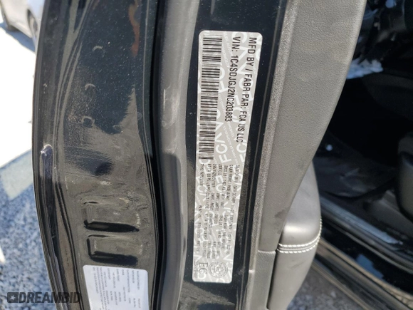 2022 Dodge Durango SRT 392 with VIN 1C4SDJGJ2NC203883, listed as a Copart auction lot 77644054 with 0 mi miles and Salvage Title. Bid and sale history available at carsss.com. Image 13.