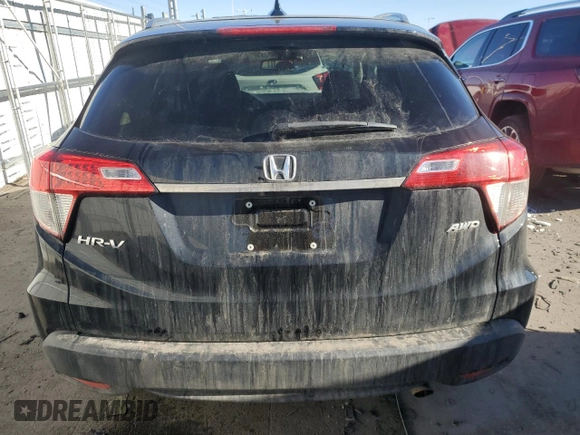 2019 Honda HR-V EX-L with VIN 3CZRU6H72KM721883, listed as a Copart auction lot 43215435 with 46,670 mi miles and Salvage Title. Bid and sale history available at carsss.com. Image 6.