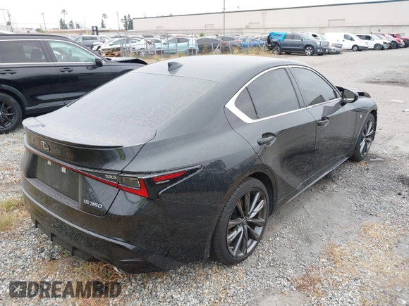2022 Lexus IS 350 F Sport with VIN JTHGZ1B25N5049860, listed as a IAAI auction lot 42174458 with 35,384 mi miles and . Bid and sale history available at DreamBid. Image 4.