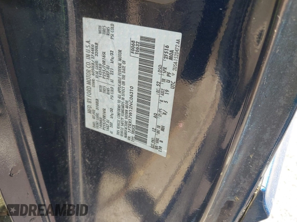 2002 Ford F-150 XL with VIN 1FTRX17W12NC06310, listed as a IAAI auction lot 42160213 with Not provided miles and . Bid and sale history available at DreamBid. Image 9.