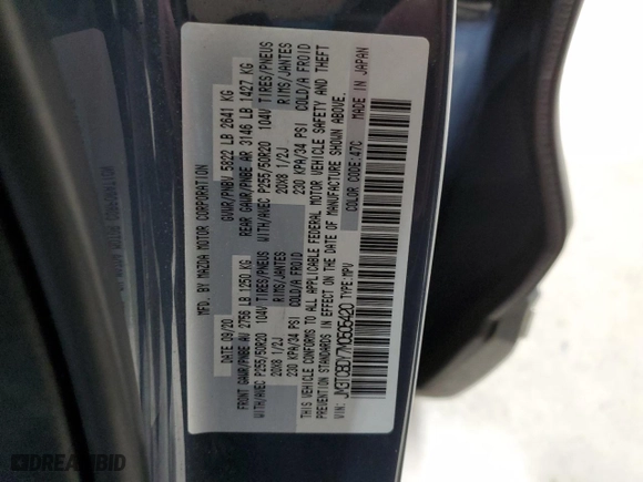 2021 Mazda CX-9 Grand Touring with VIN JM3TCBDY7M0505420, listed as a Copart auction lot 44543685 with 46,627 mi miles and Salvage Title. Bid and sale history available at carsss.com. Image 13.