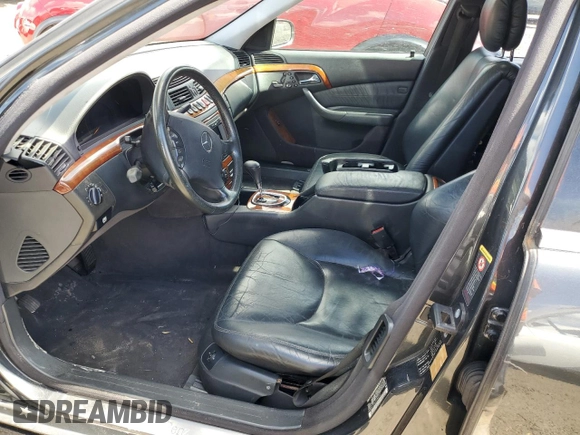 2002 Mercedes-Benz S-Class 4.3L with VIN WDBNG70J62A288492, listed as a Copart auction lot 75062694 with 0 mi miles and Salvage Title. Bid and sale history available at carsss.com. Image 7.