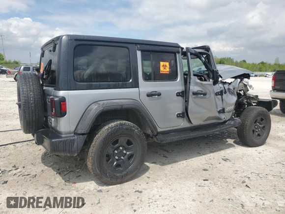 2018 Jeep Wrangler Unlimited Sport z VIN 1C4HJXDG6JW258540, wystawiony jako Copart lot #56636335 z przebiegiem Nie podano mil oraz Czysty tytuł • Clean title. Historia ofert i sprzedaży dostępna na DreamBid. Obrazek 3.