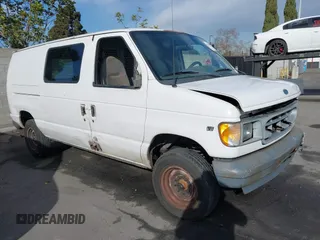 2002 Ford Econoline Cargo with VIN 1FTNE24L32HA77411, listed as a IAAI auction lot 41267940 with 200,414 mi miles and . Bid and sale history available at DreamBid. Image 1.