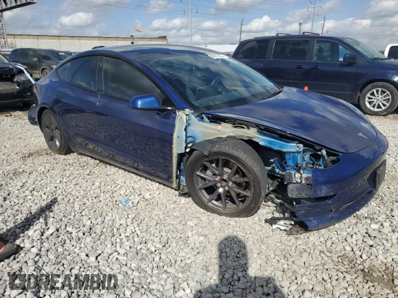 2023 Tesla Model 3 with VIN 5YJ3E1EA7PF434062, listed as a Copart auction lot 47877835 with Not provided miles and Clean title. Bid and sale history available at DreamBid. Image 4.