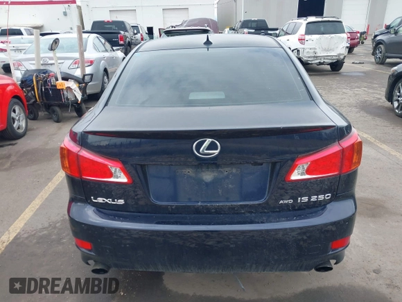2009 Lexus IS with VIN JTHCK262495034890, listed as a IAAI auction lot 41778120 with 191,758 mi miles. Bid and sale history available at carsss.com. Image 16.