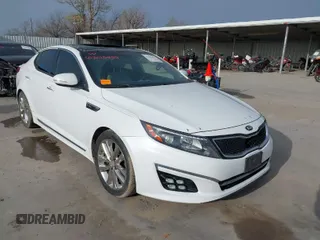 2015 Kia Optima SX Turbo with VIN 5XXGR4A60FG455078, listed as a IAAI auction lot 41305459 with 145,852 mi miles. Bid and sale history available at carsss.com. Image 1.