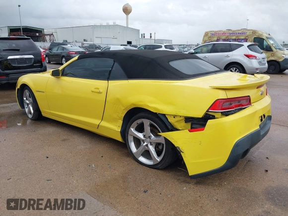 2015 Chevrolet Camaro LT with VIN 2G1FF3D3XF9221515, listed as a IAAI auction lot 41017371 with 118,438 mi miles. Bid and sale history available at carsss.com. Image 3.
